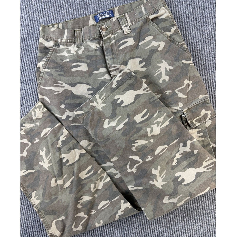 Premier International Mens Camo‎ Cargo Pants 30x30 Camouflage Utility Gorpcore